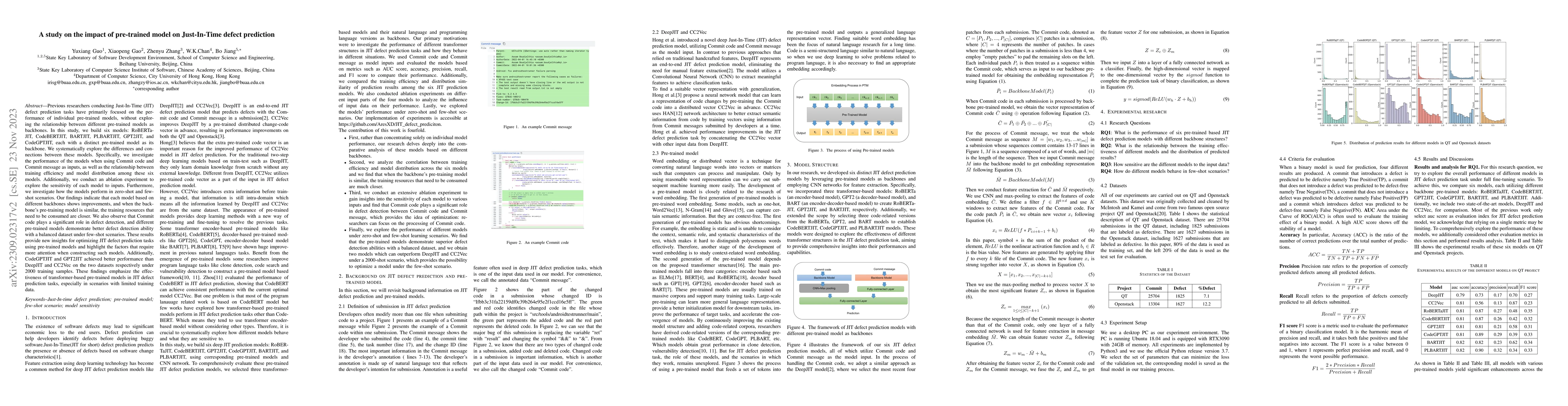 Thumbnail for A study on the impact of pre-trained model on Just-In-Time defect
  prediction
