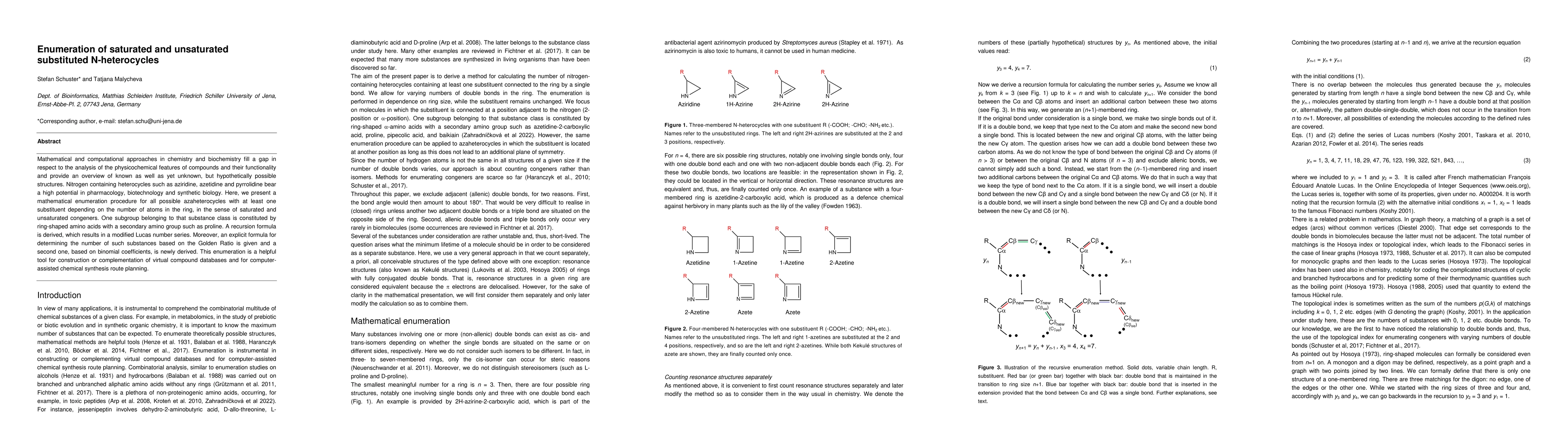 Thumbnail for Enumeration of saturated and unsaturated substituted N-heterocycles