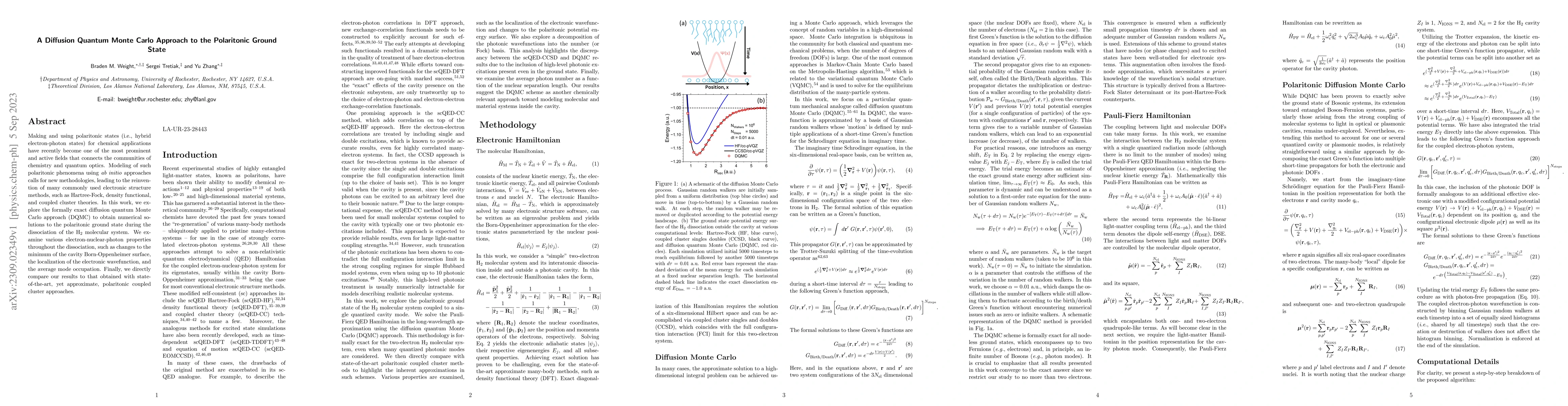 Thumbnail for A Diffusion Quantum Monte Carlo Approach to the Polaritonic Ground State