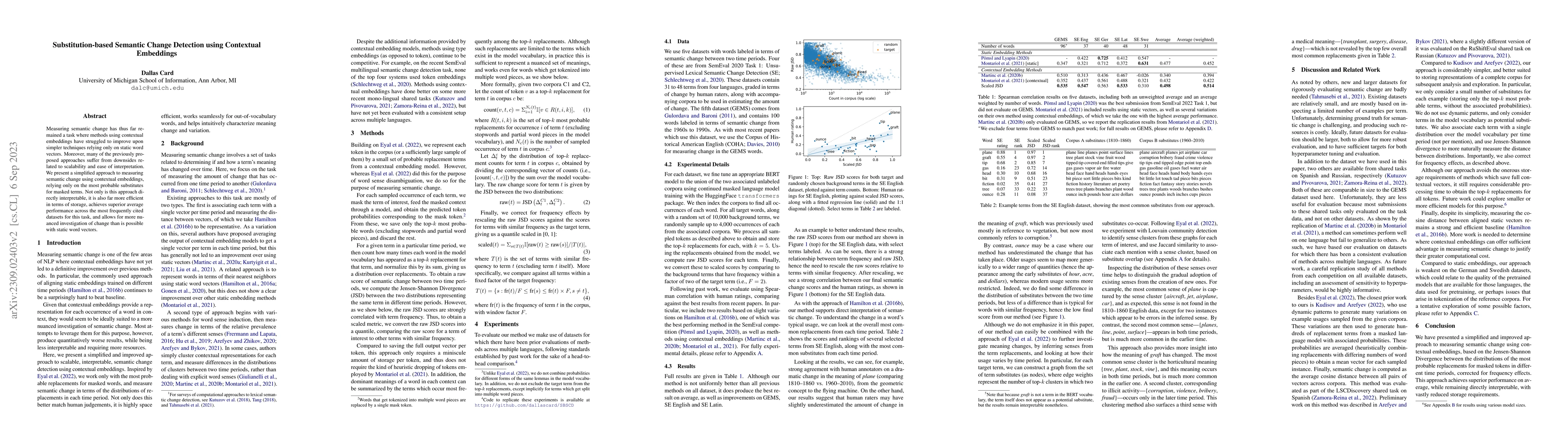 Thumbnail for Substitution-based Semantic Change Detection using Contextual Embeddings