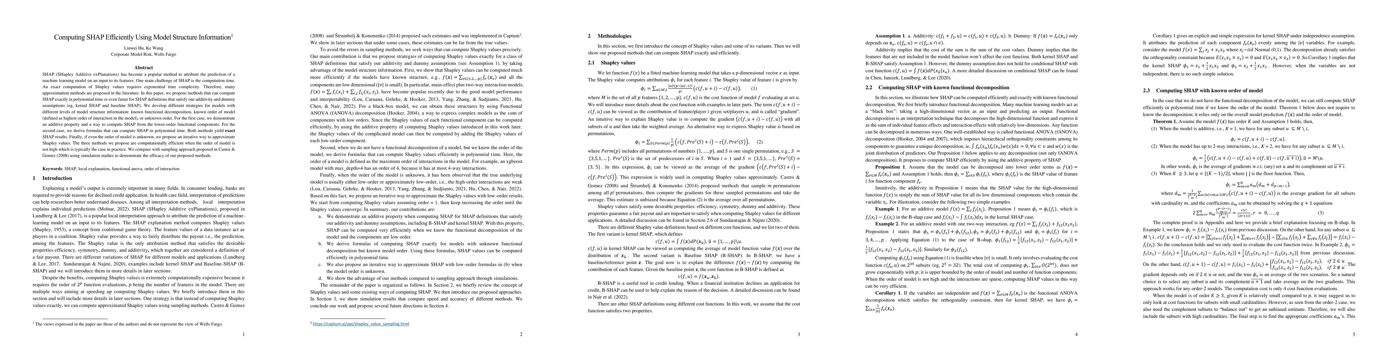 Thumbnail for Computing SHAP Efficiently Using Model Structure Information