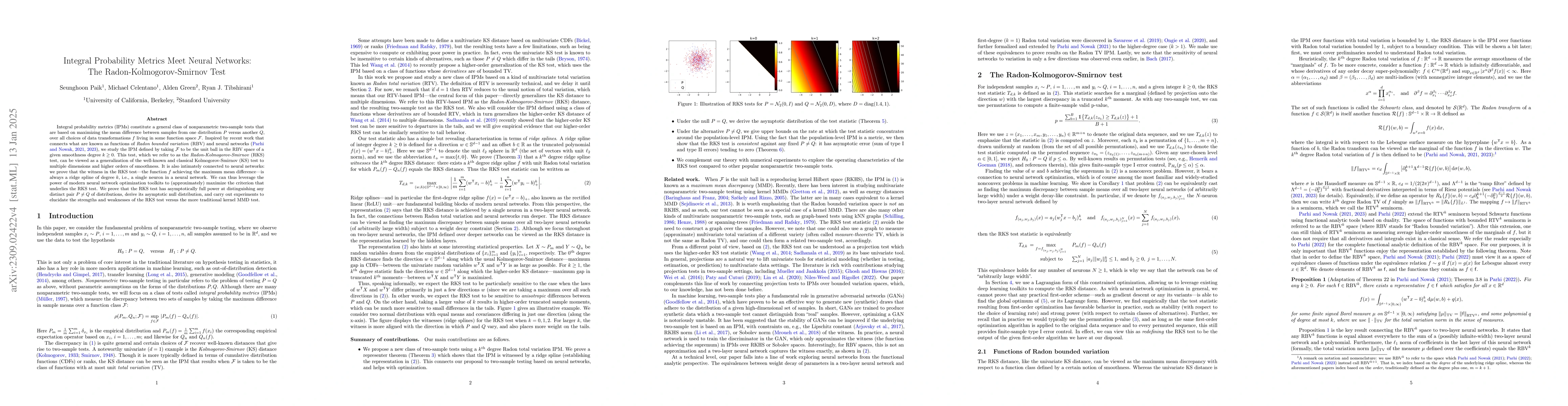 Thumbnail for Maximum Mean Discrepancy Meets Neural Networks: The
  Radon-Kolmogorov-Smirnov Test