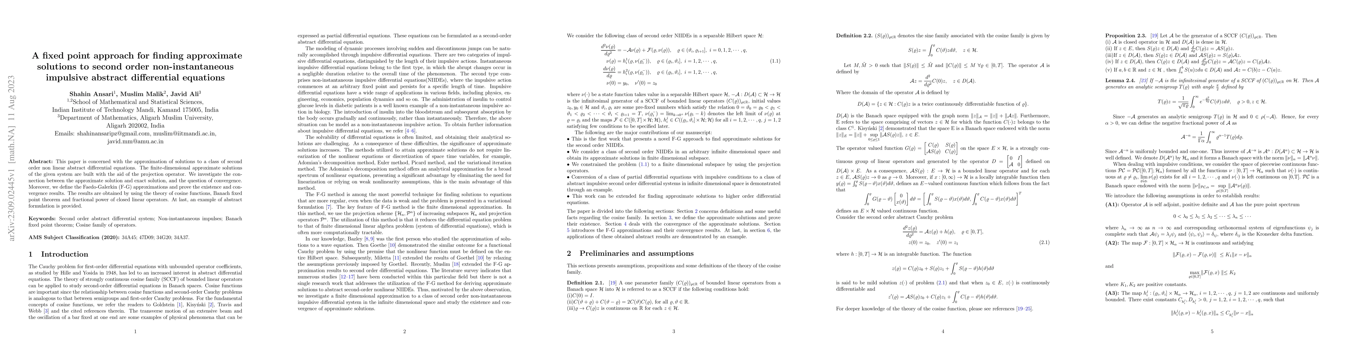 Thumbnail for A fixed point approach for finding approximate solutions to second order
  non-instantaneous impulsive abstract differential equations