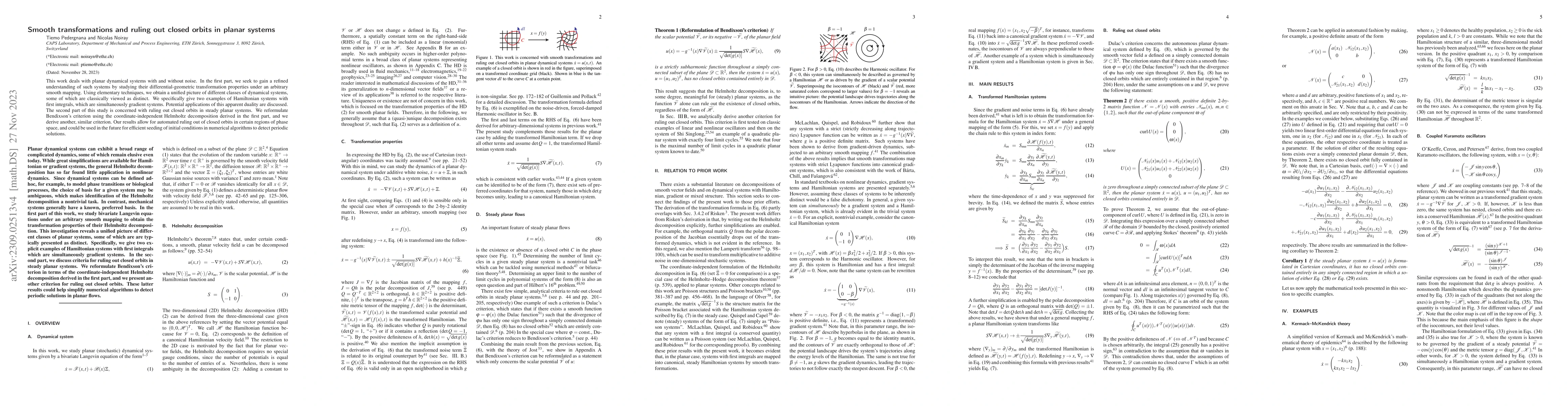 Thumbnail for Smooth transformations and ruling out closed orbits in planar systems