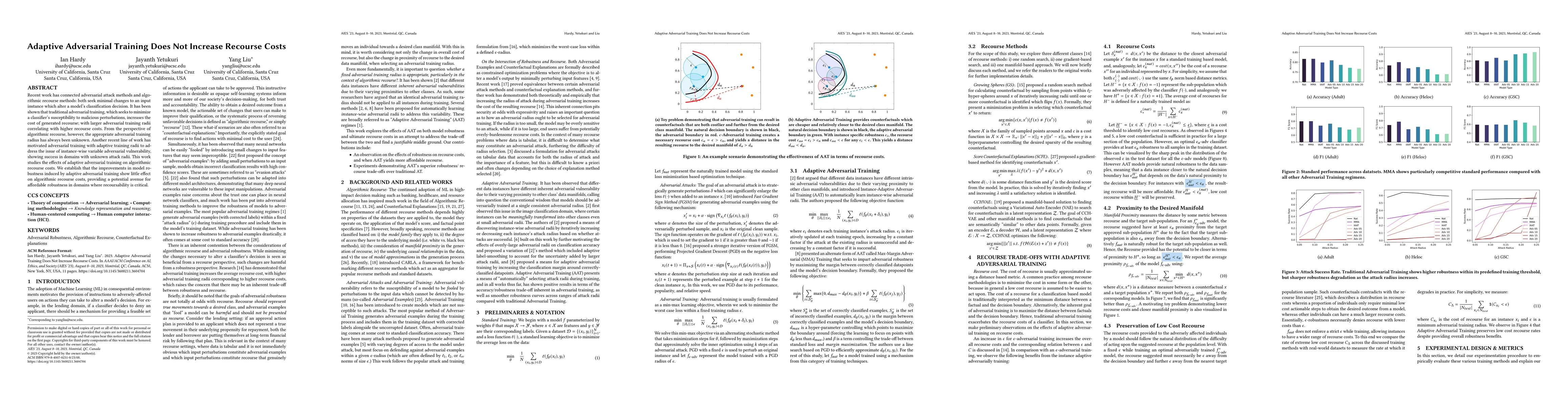 Thumbnail for Adaptive Adversarial Training Does Not Increase Recourse Costs