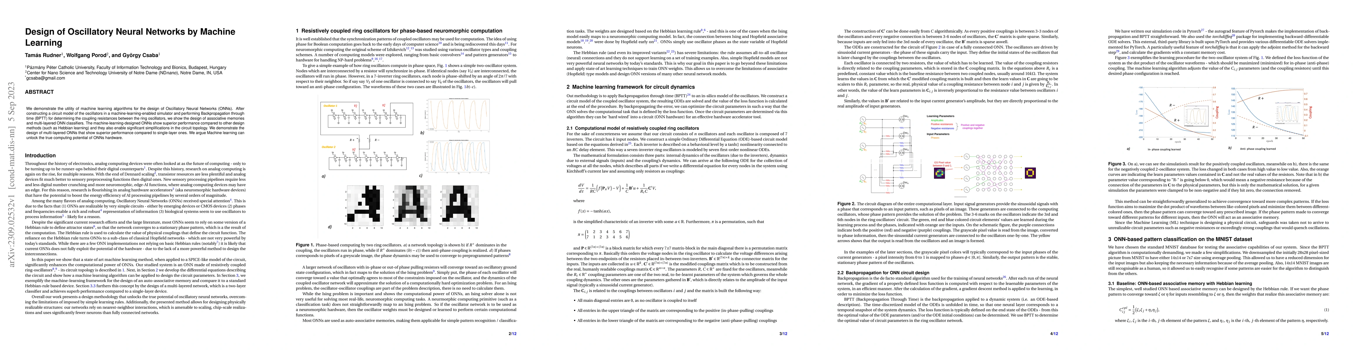 Thumbnail for Design of Oscillatory Neural Networks by Machine Learning