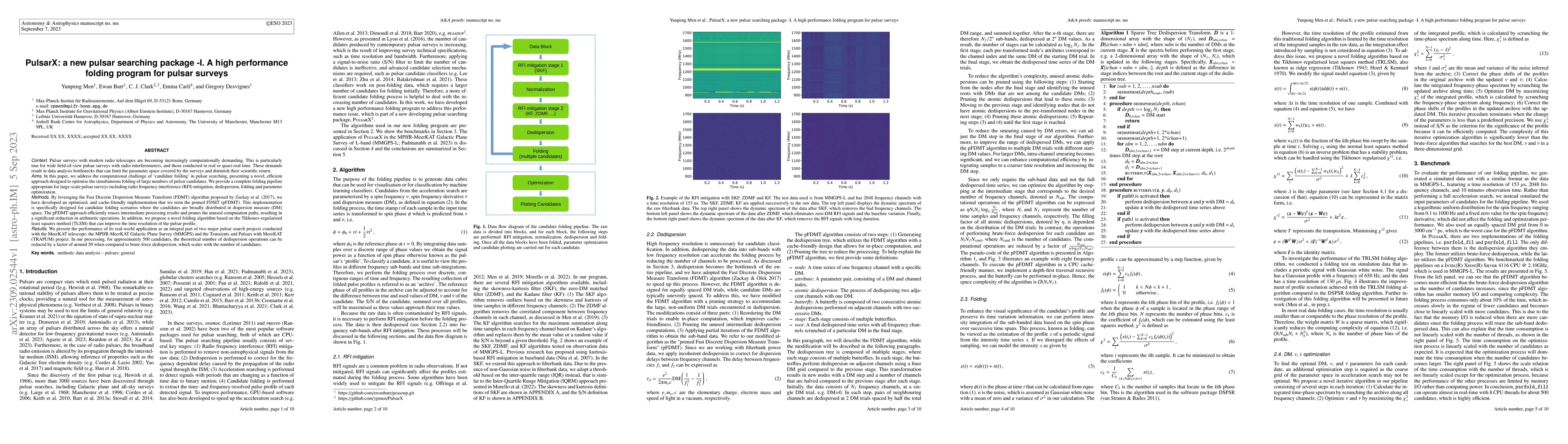 Thumbnail for PulsarX: a new pulsar searching package -I. A high performance folding
  program for pulsar surveys