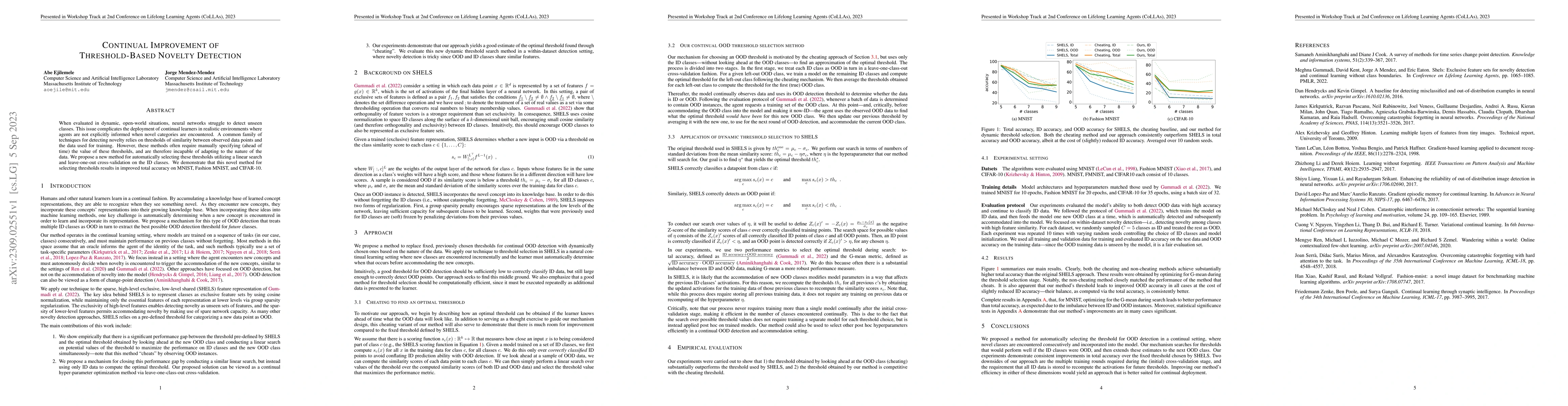 Thumbnail for Continual Improvement of Threshold-Based Novelty Detection
