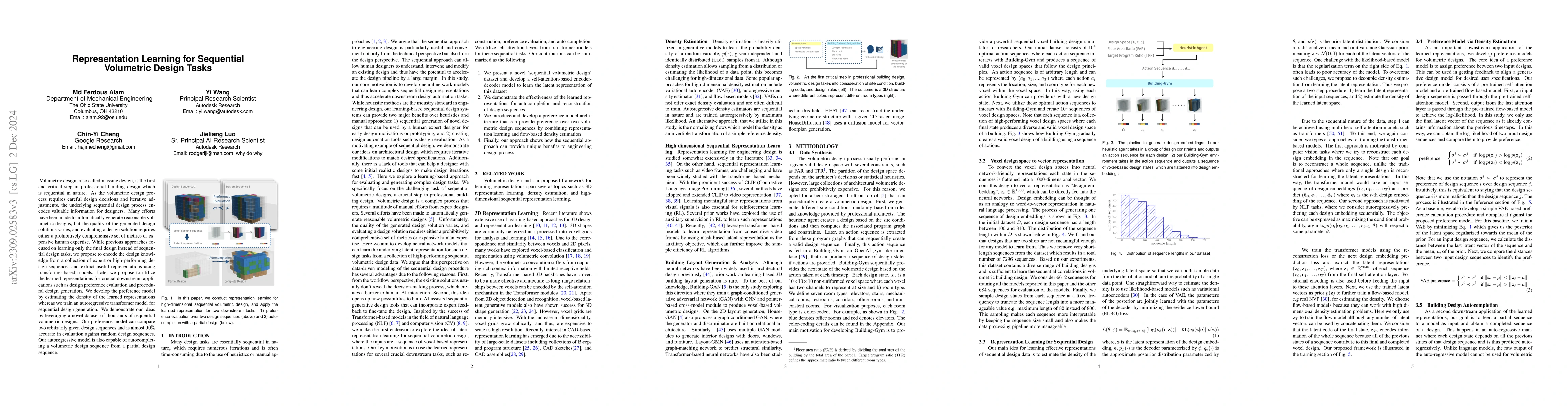 Thumbnail for Representation Learning for Sequential Volumetric Design Tasks
