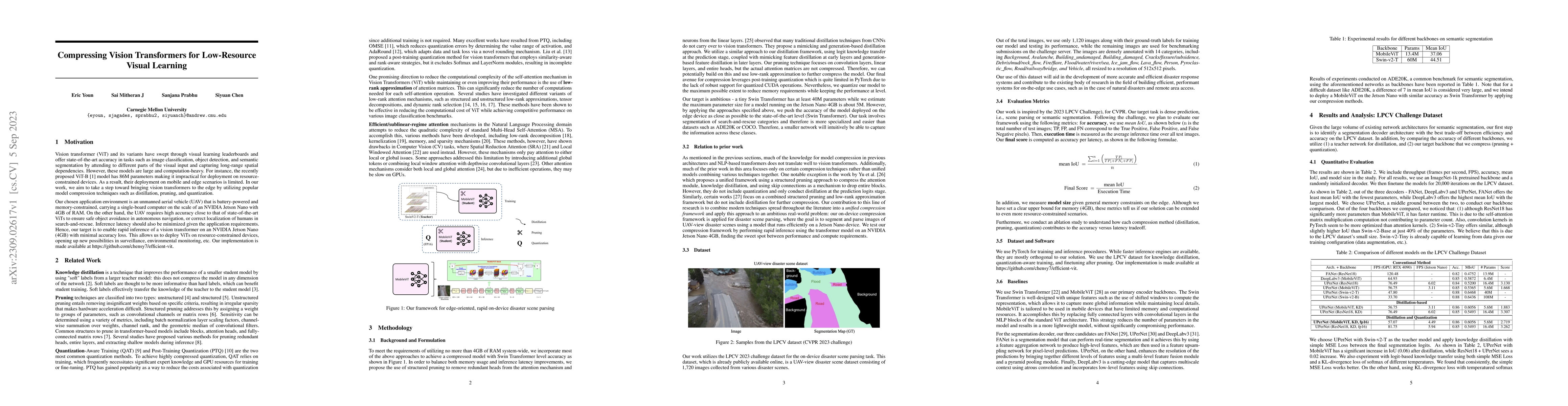 Thumbnail for Compressing Vision Transformers for Low-Resource Visual Learning