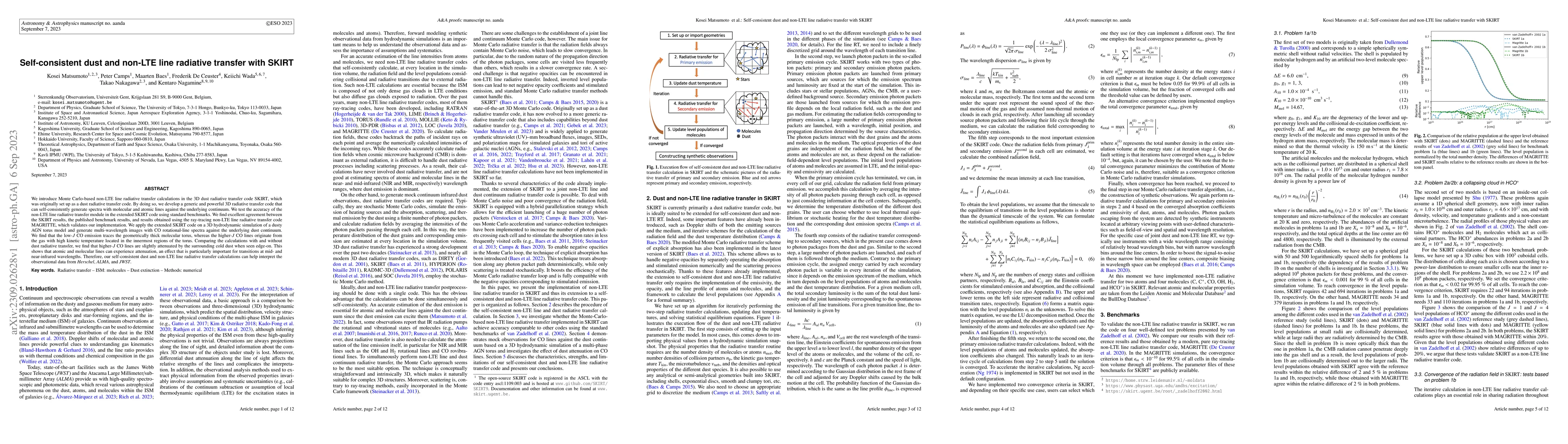 Thumbnail for Self-consistent dust and non-LTE line radiative transfer with SKIRT