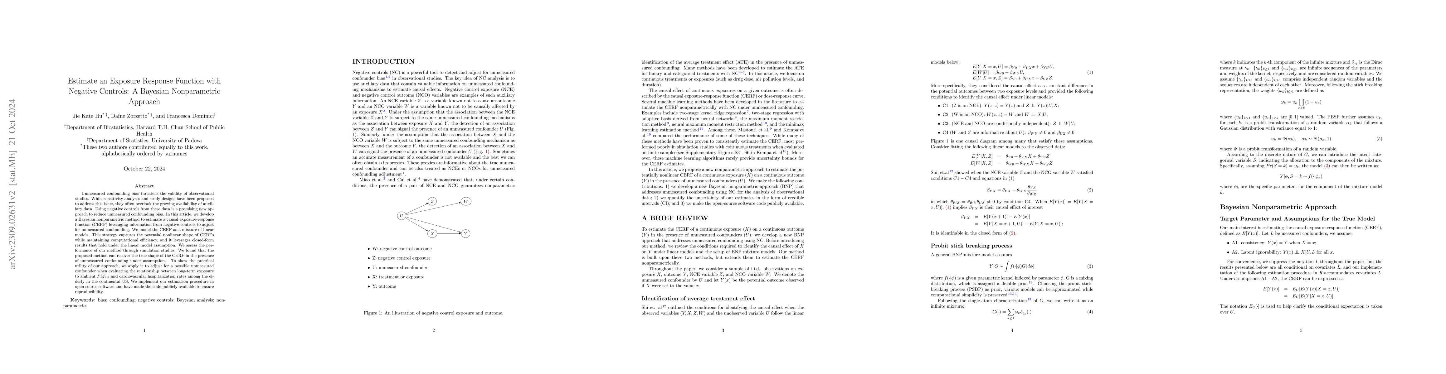 Thumbnail for A Bayesian Nonparametric Method to Adjust for Unmeasured Confounding
  with Negative Controls