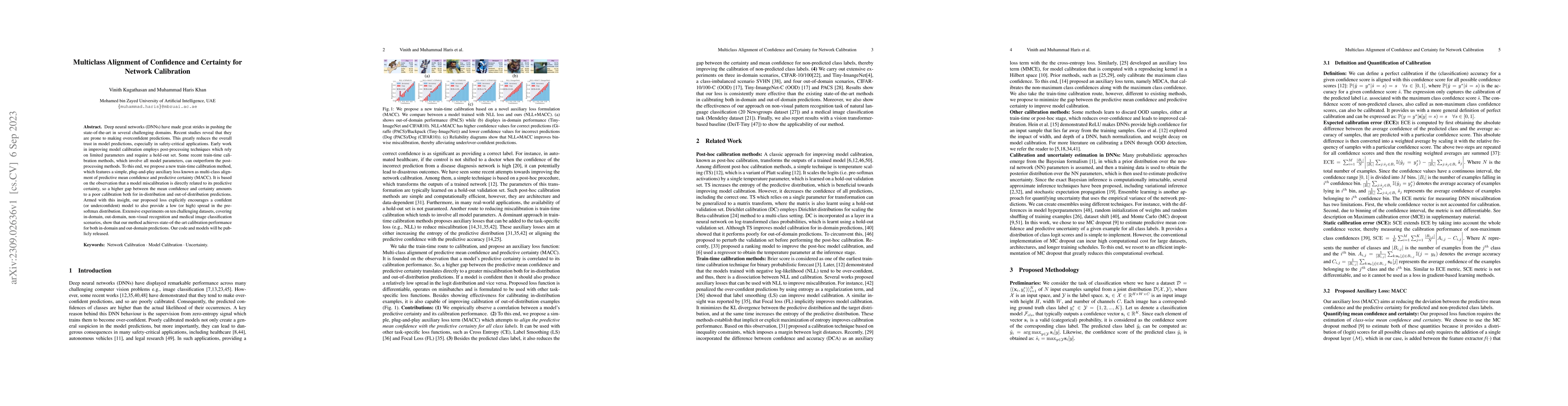 Thumbnail for Multiclass Alignment of Confidence and Certainty for Network Calibration