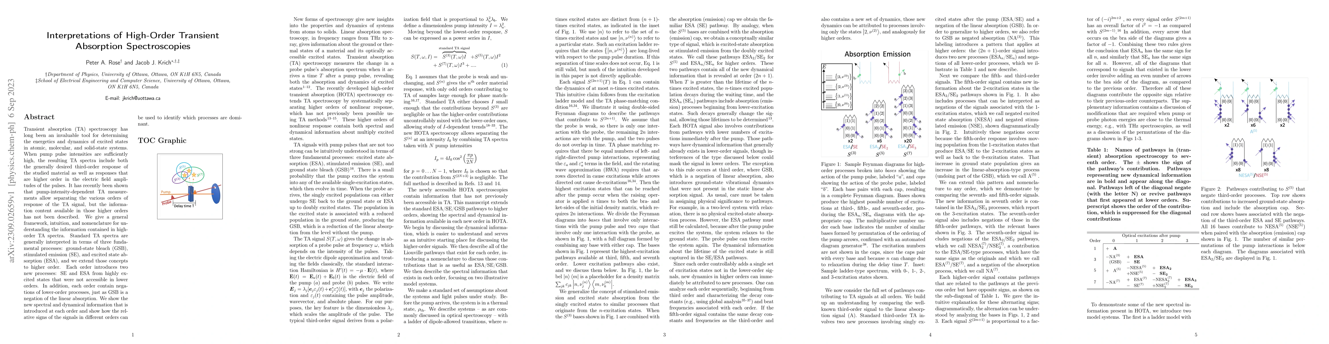 Thumbnail for Interpretations of High-Order Transient Absorption Spectroscopies