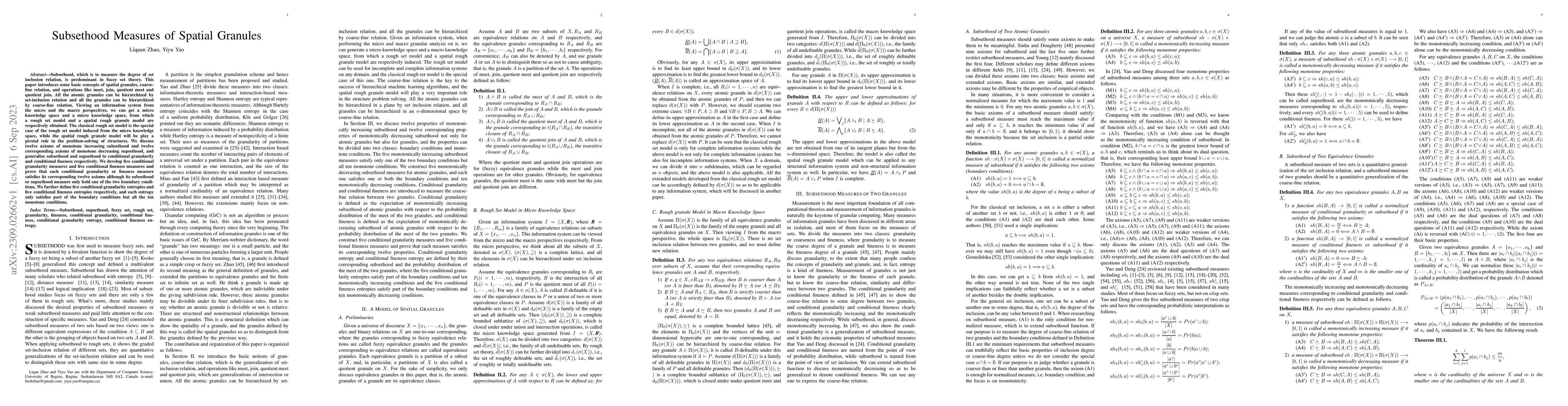 Thumbnail for Subsethood Measures of Spatial Granules
