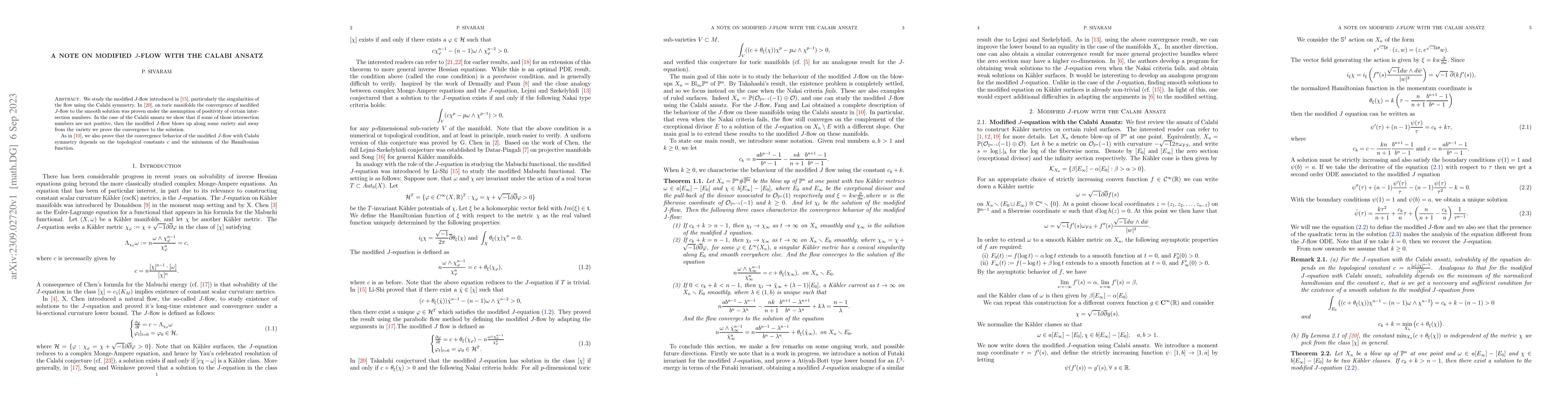 Thumbnail for A note on modified $J$-Flow with the Calabi Ansatz