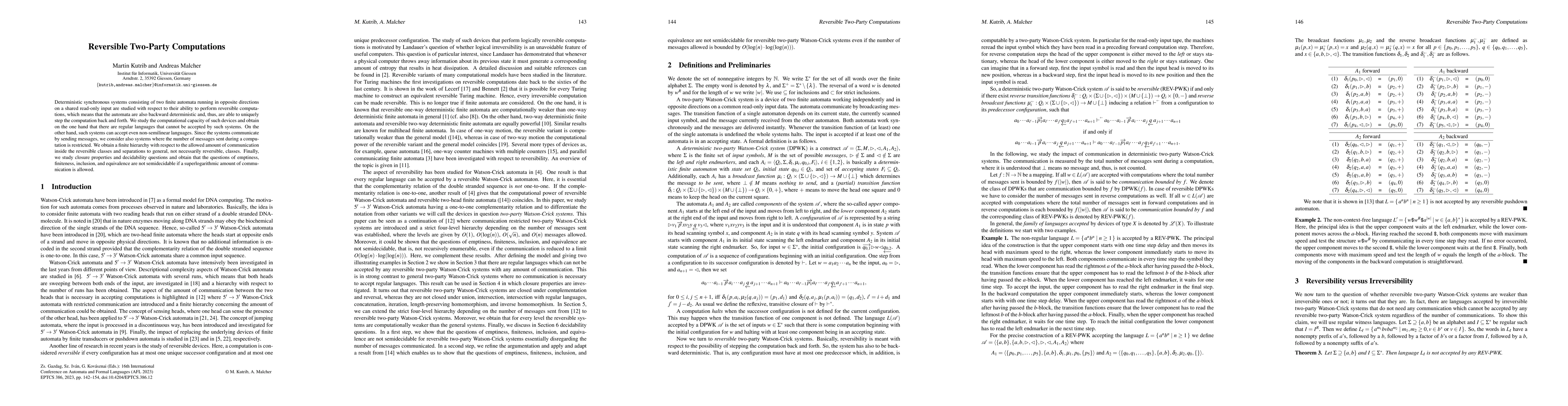 Thumbnail for Reversible Two-Party Computations