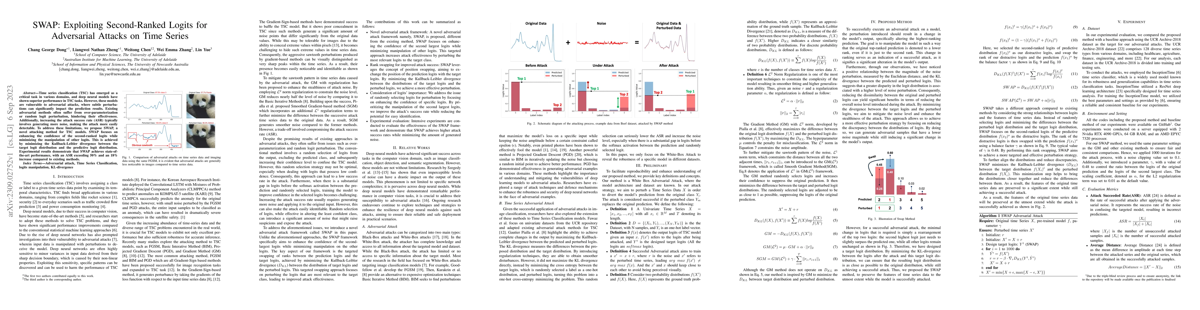 Thumbnail for SWAP: Exploiting Second-Ranked Logits for Adversarial Attacks on Time
  Series