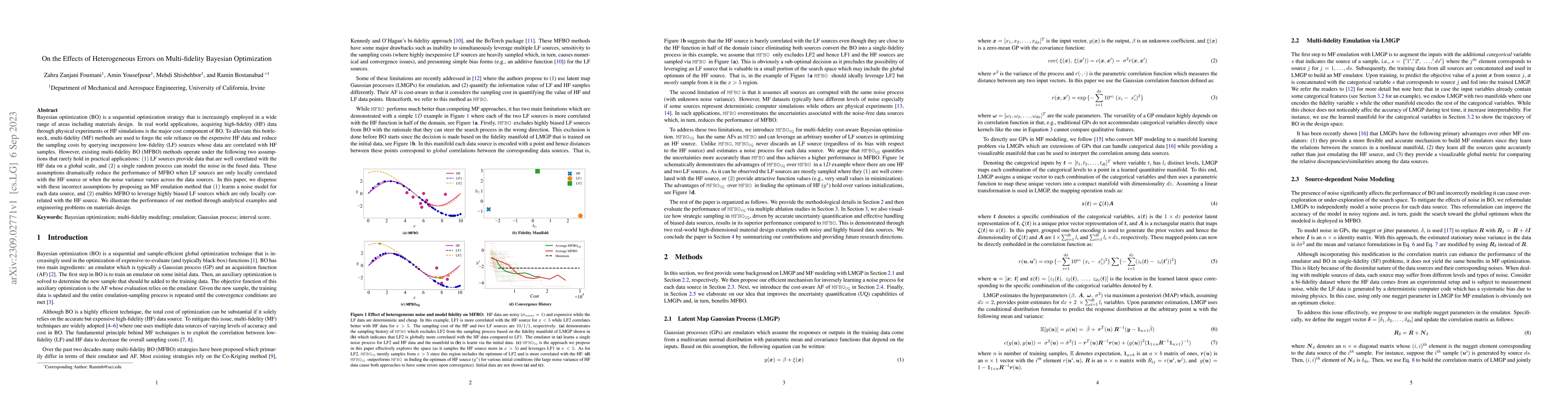Thumbnail for On the Effects of Heterogeneous Errors on Multi-fidelity Bayesian
  Optimization