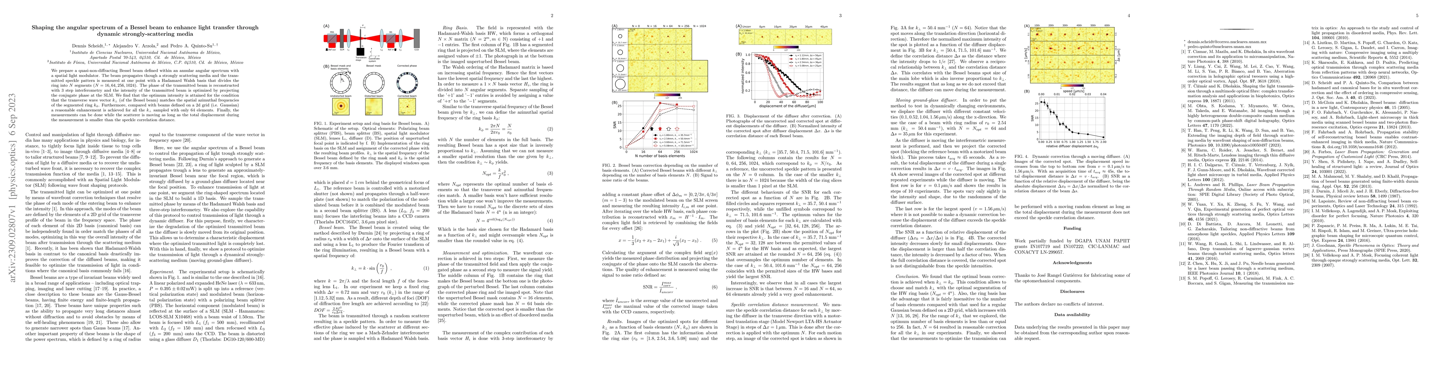 Thumbnail for Shaping the angular spectrum of a Bessel beam to enhance light transfer
  through dynamic strongly-scattering media