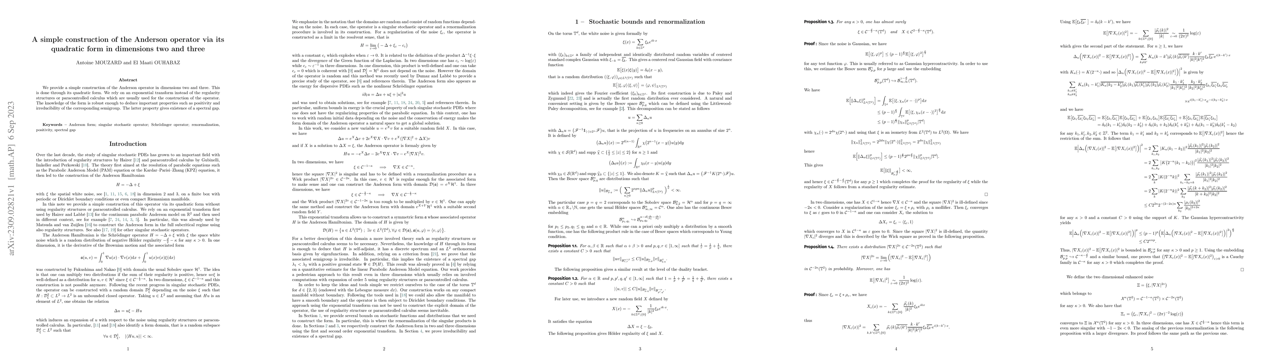 Thumbnail for A simple construction of the Anderson operator via its quadratic form in
  dimensions two and three
