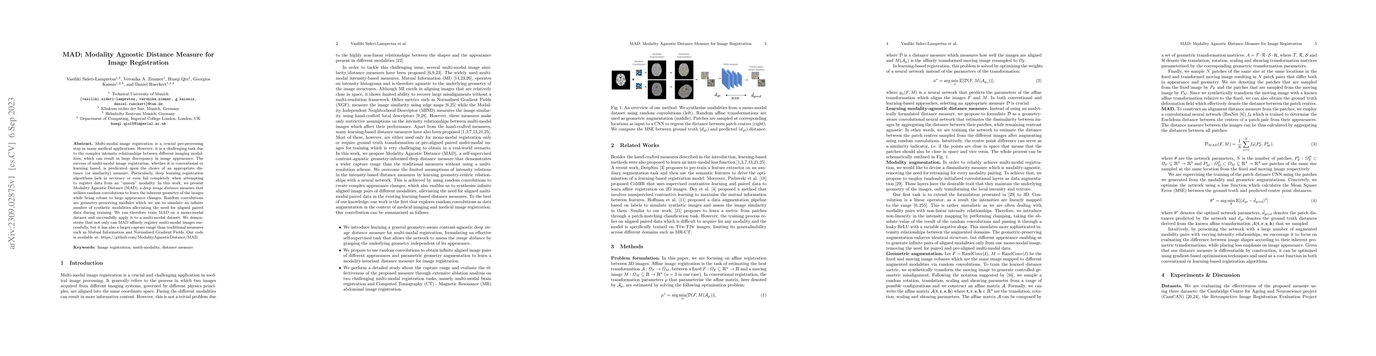 Thumbnail for MAD: Modality Agnostic Distance Measure for Image Registration