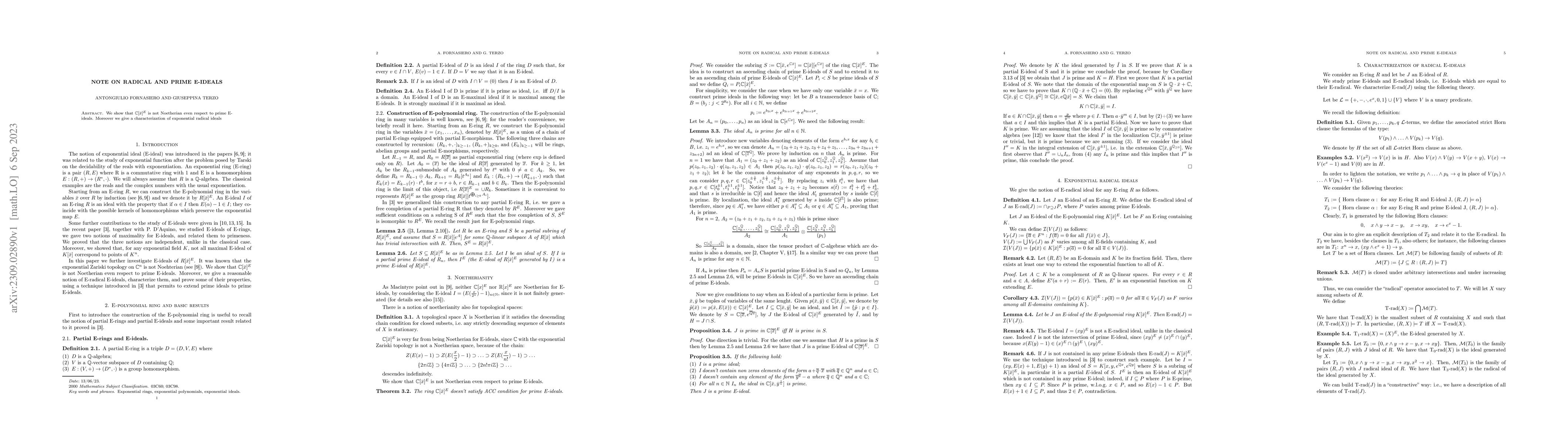 Thumbnail for Note on radical and prime E-ideals