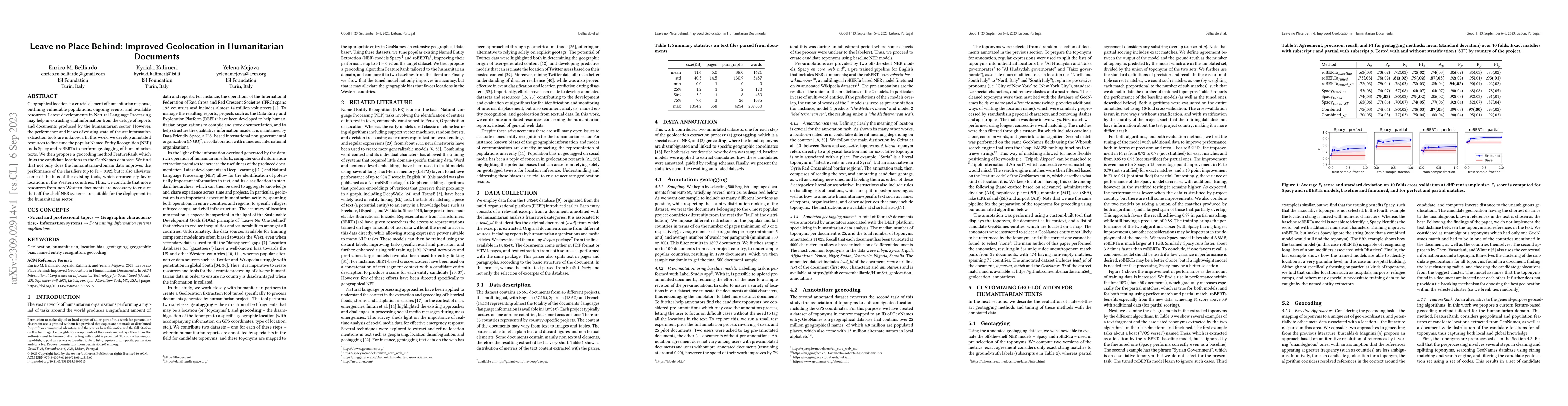 Thumbnail for Leave no Place Behind: Improved Geolocation in Humanitarian Documents