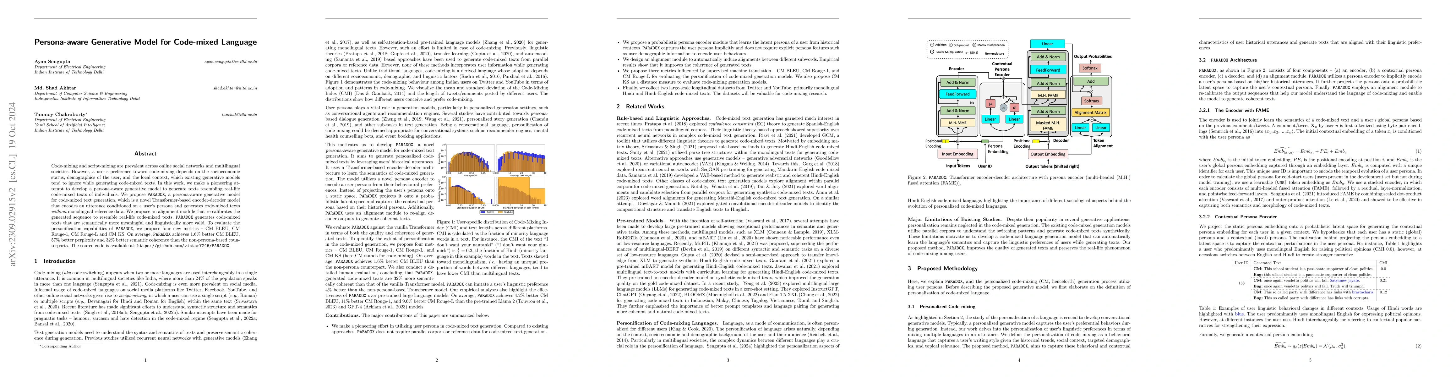 Thumbnail for Persona-aware Generative Model for Code-mixed Language
