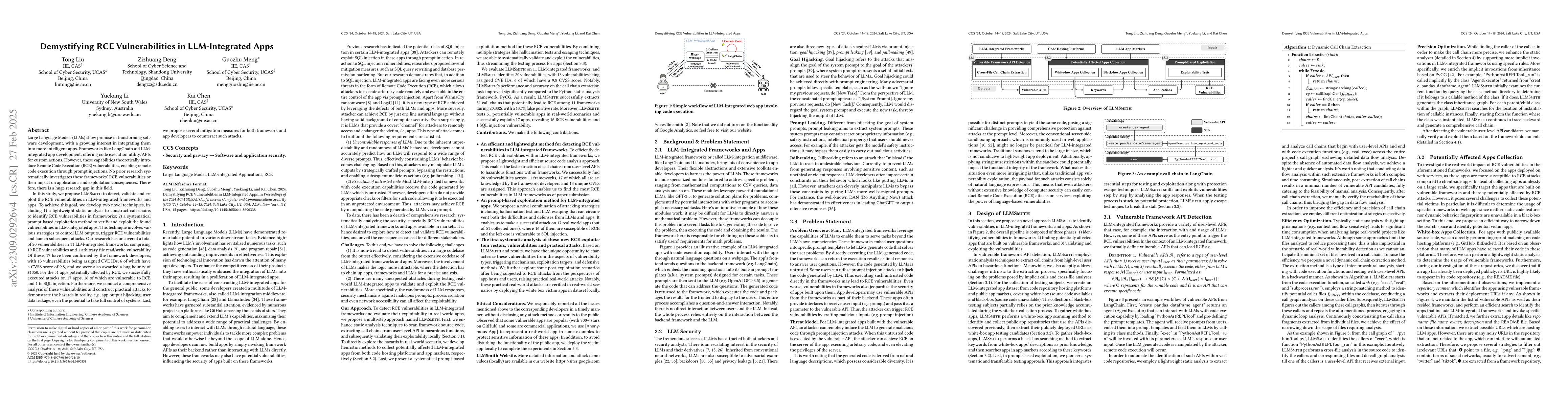 Thumbnail for Demystifying RCE Vulnerabilities in LLM-Integrated Apps