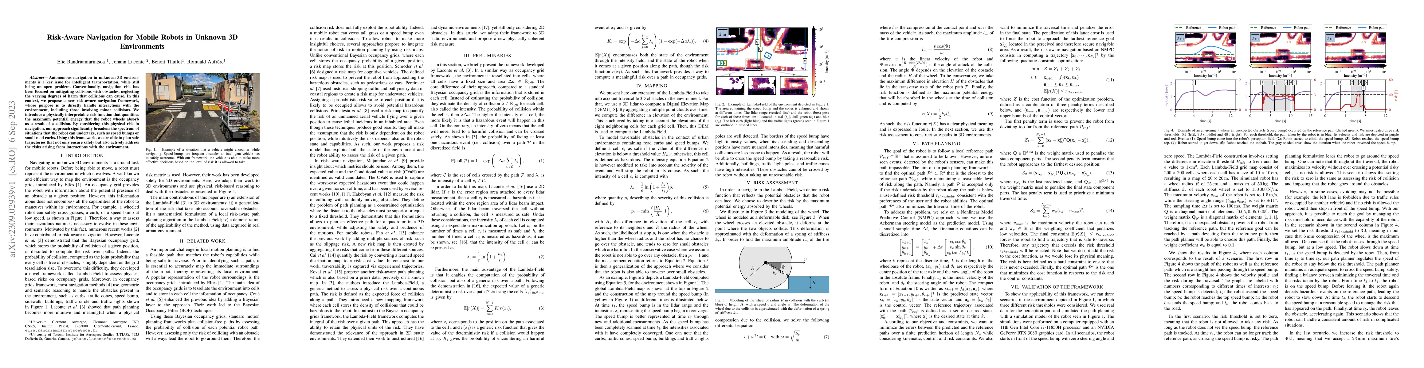 Thumbnail for Risk-Aware Navigation for Mobile Robots in Unknown 3D Environments