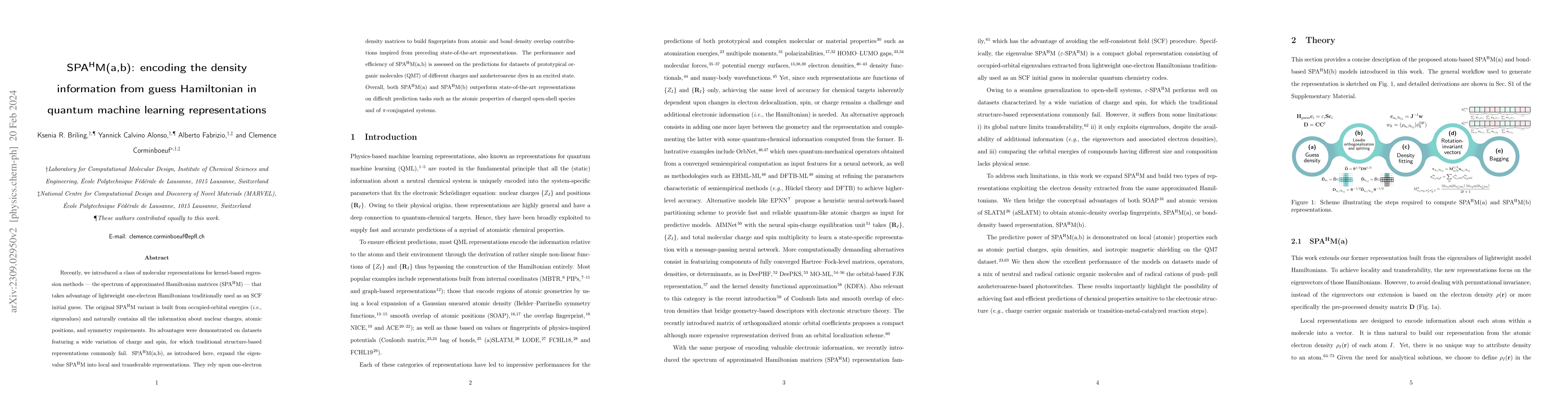 Thumbnail for SPA$^\mathrm{H}$M(a,b): encoding the density information from guess
  Hamiltonian in quantum machine learning representations