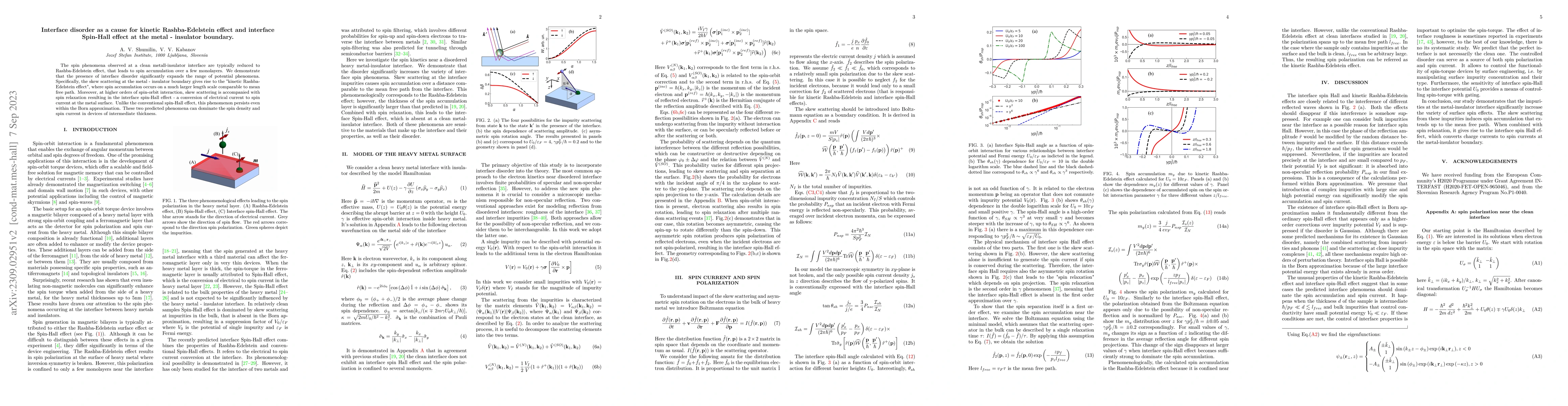 Thumbnail for Interface disorder as a cause for kinetic Rashba-Edelstein effect and
  interface Spin-Hall effect at the metal-insulator boundary