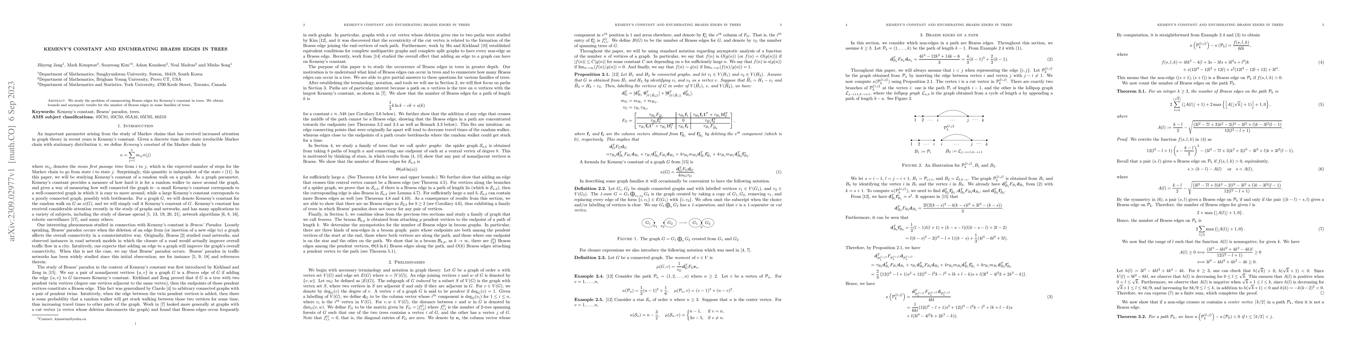 Thumbnail for Kemeny's constant and enumerating Braess edges in trees