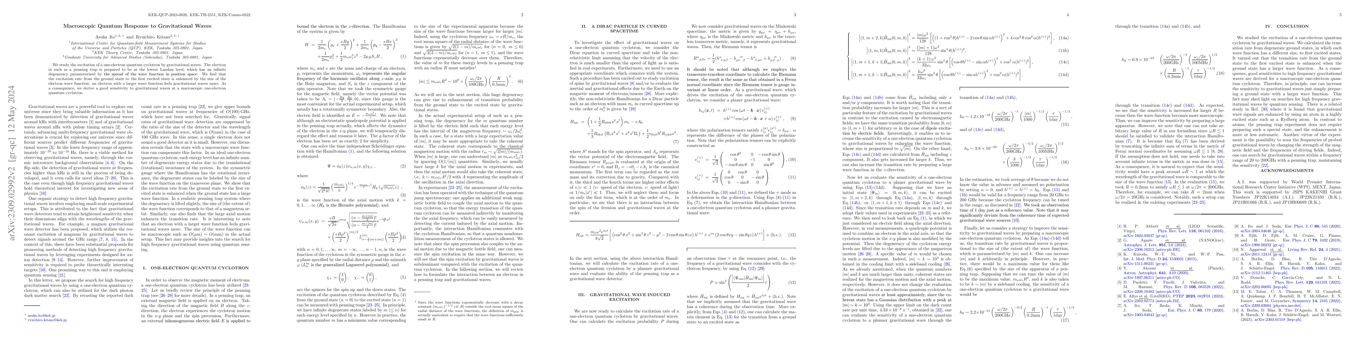 Thumbnail for Macroscopic Quantum Response to Gravitational Waves