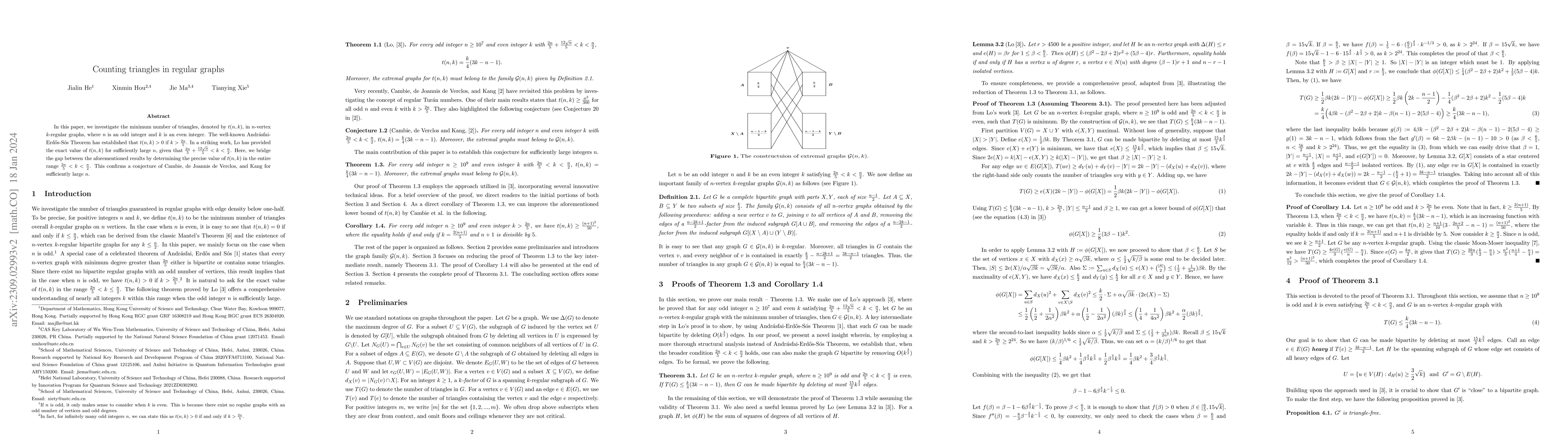 Thumbnail for Counting triangles in regular graphs