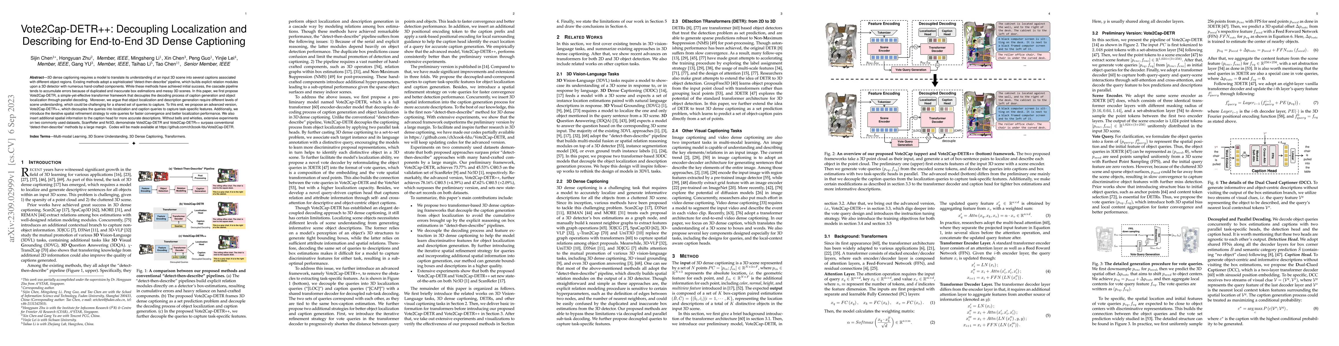 Thumbnail for Vote2Cap-DETR++: Decoupling Localization and Describing for End-to-End
  3D Dense Captioning