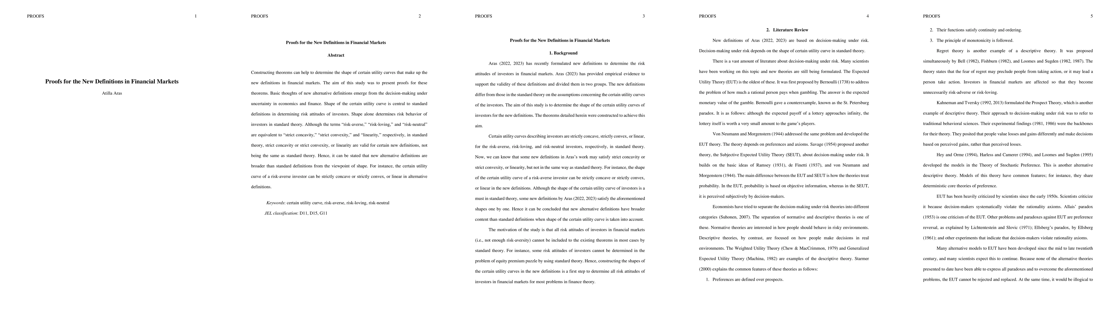 Thumbnail for Proofs for the New Definitions in Financial Markets