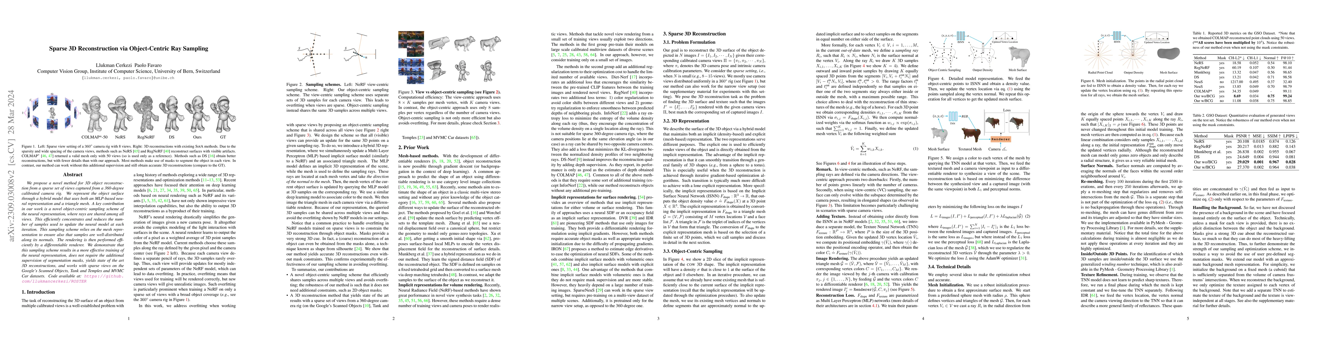 Thumbnail for Sparse 3D Reconstruction via Object-Centric Ray Sampling