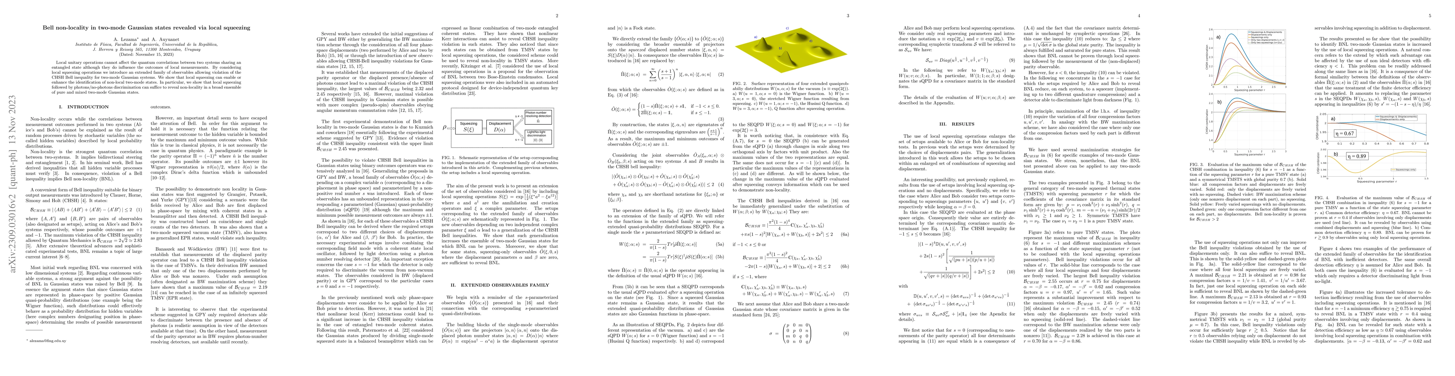 Thumbnail for Bell non-locality in two-mode Gaussian states revealed via local
  squeezing
