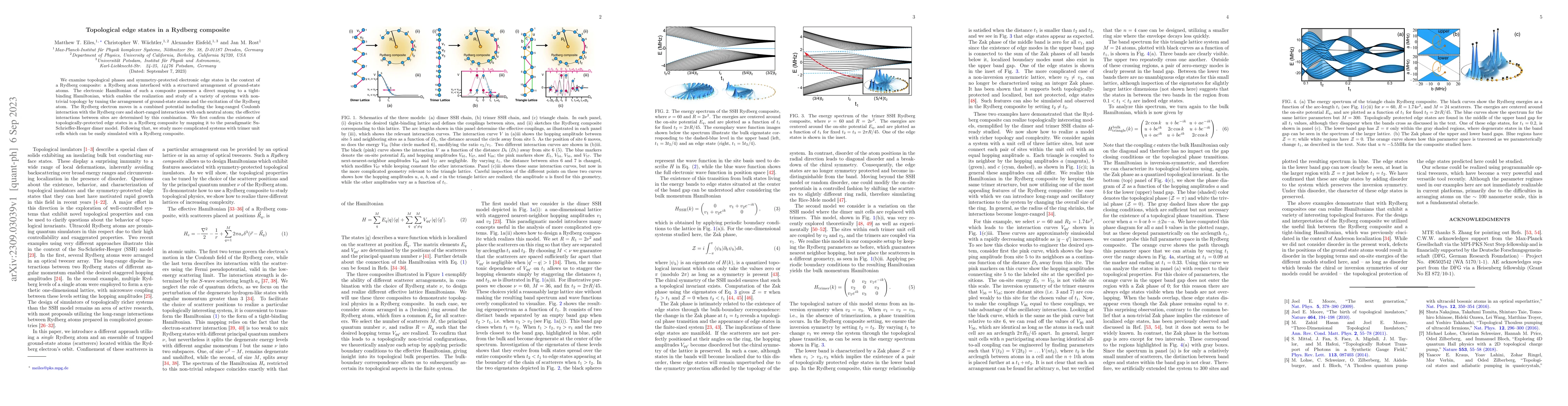 Thumbnail for Topological edge states in a Rydberg composite