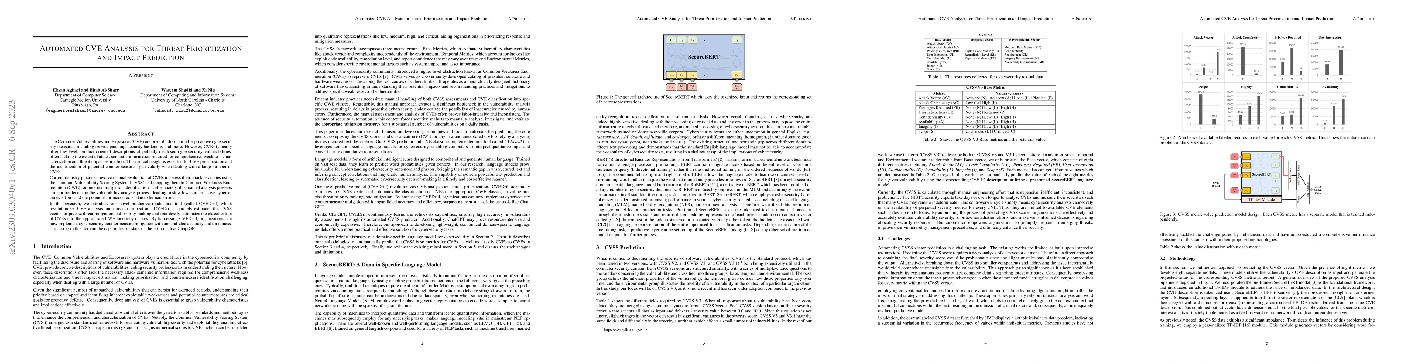 Thumbnail for Automated CVE Analysis for Threat Prioritization and Impact Prediction
