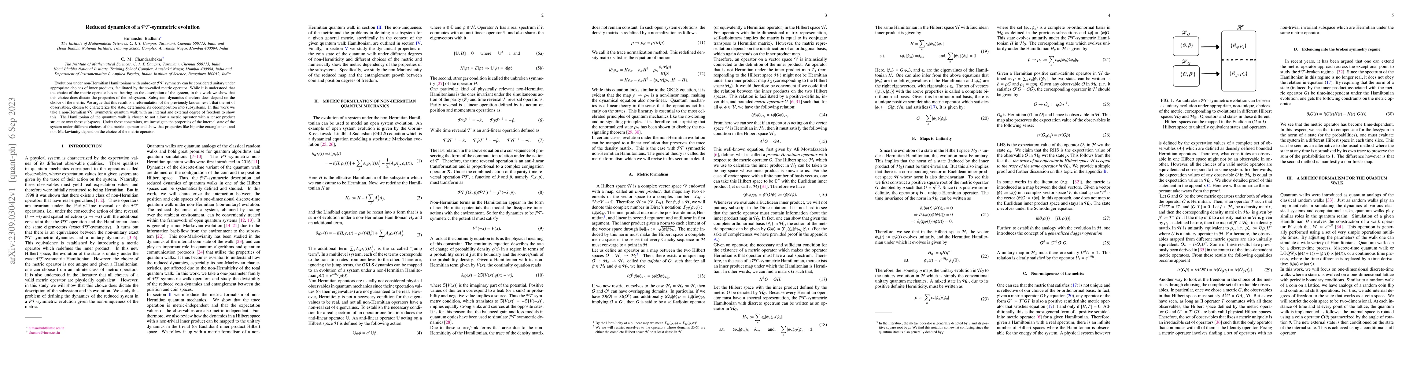 Thumbnail for Reduced dynamics of a PT-symmetric evolution