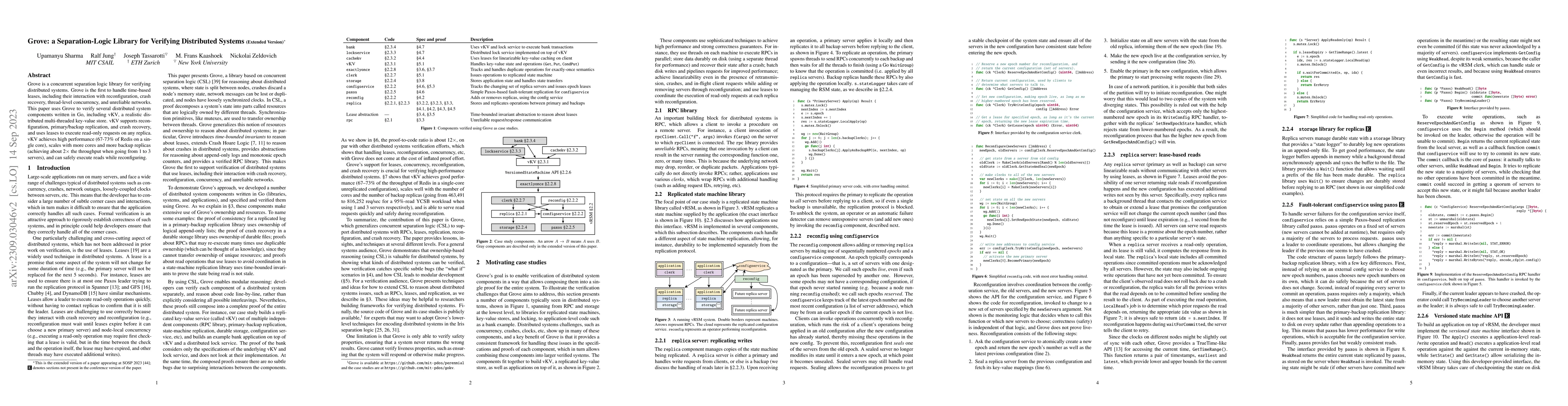 Thumbnail for Grove: a Separation-Logic Library for Verifying Distributed Systems
  (Extended Version)
