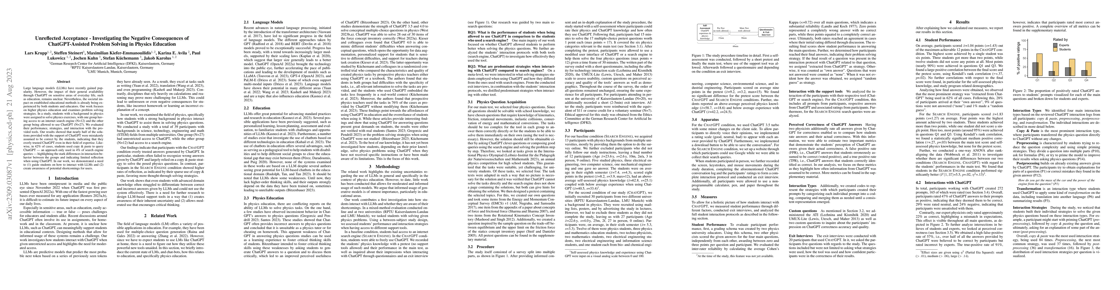 Thumbnail for Unreflected Acceptance -- Investigating the Negative Consequences of
  ChatGPT-Assisted Problem Solving in Physics Education