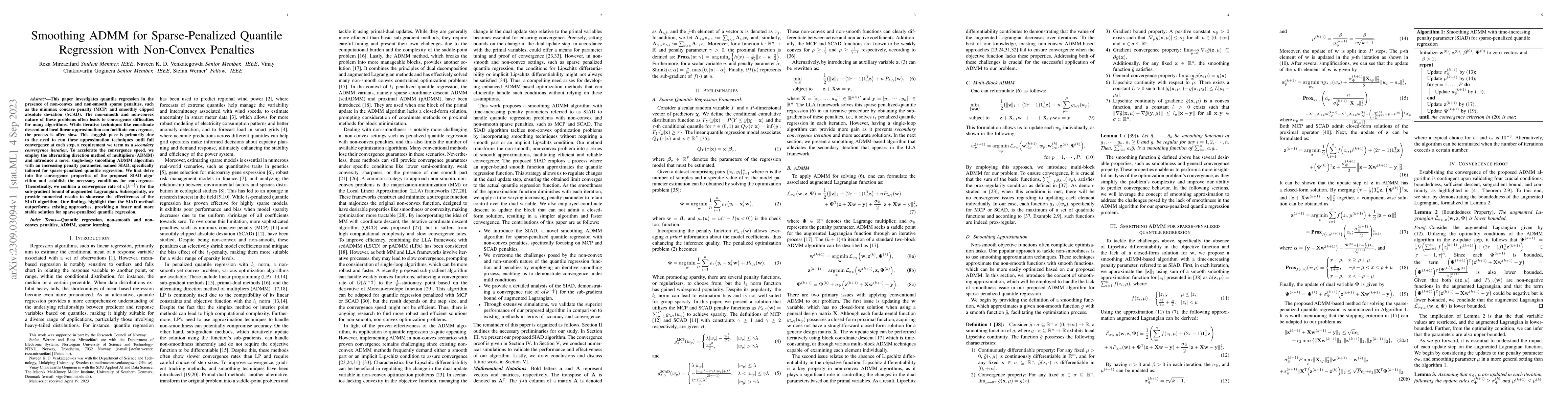 Thumbnail for Smoothing ADMM for Sparse-Penalized Quantile Regression with Non-Convex
  Penalties