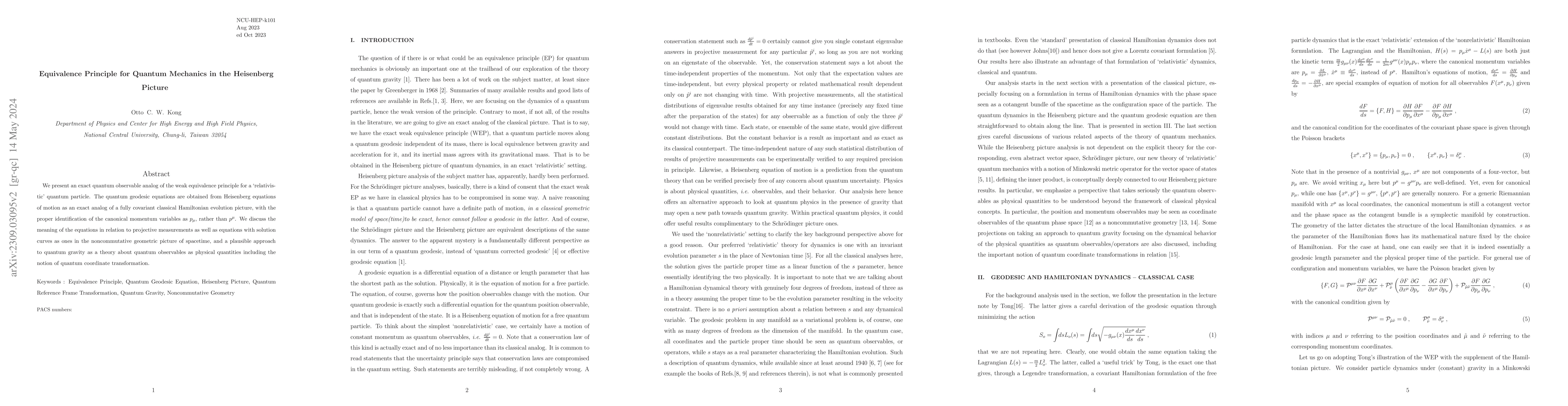 Thumbnail for Equivalence Principle for Quantum Mechanics in the Heisenberg Picture
