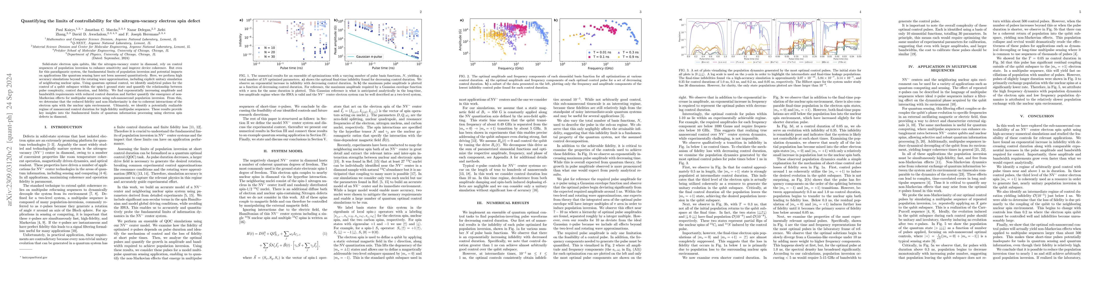 Thumbnail for Quantifying the limits of controllability for the nitrogen-vacancy
  electron spin defect