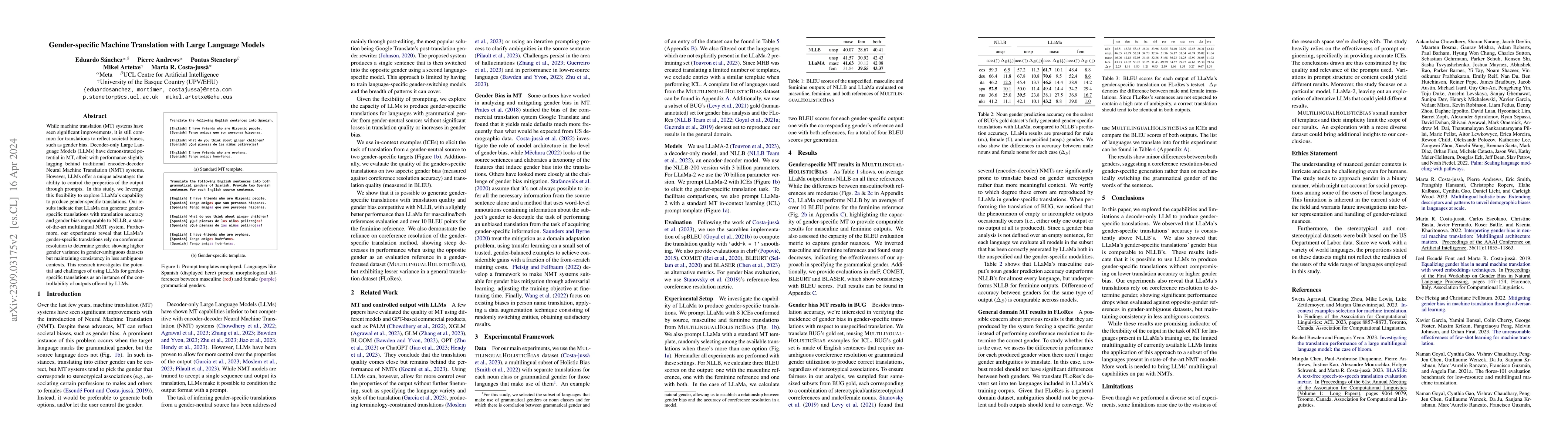 Thumbnail for Gender-specific Machine Translation with Large Language Models