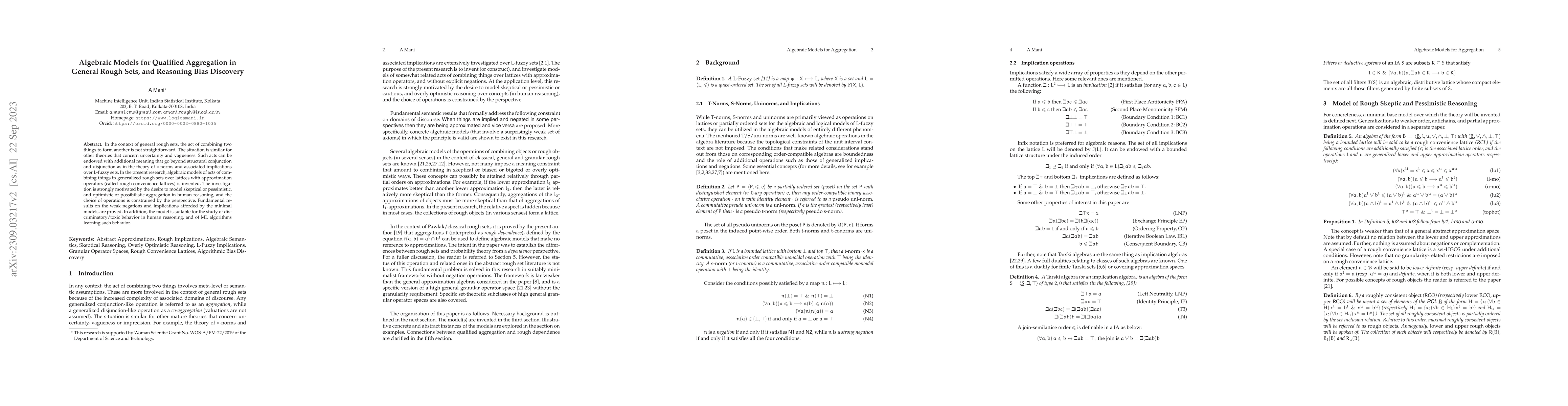 Thumbnail for Algebraic Models for Qualified Aggregation in General Rough Sets, and
  Reasoning Bias Discovery